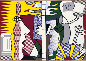 Untitled Composition (Figures with Sunset) Untitled Composition (Figures with Sunset),” Roy Lichtenstein (1977, estimate: $2.5-$3 million).