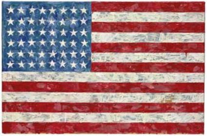 johns Flag Jasper Johns’ “Flag,” sold for $28,642,500 million—a record for the artist at auction—in a sale of the late author Michael Crichton’s collection, facilitated by Christie’s on May 11, 2010.