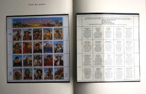 legends book inside The book was filled with illustrations and stories about the “Legends” on the stamps. The book is valued at $20-$25.