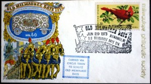 milwaukee The Fourth of July Circus Parade in Milwaukee was an annual event for many years. The cachet on this envelope indicates it was carried on the Circus Train.
