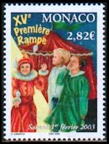 monaco limelight In 2003 Monaco issued a stamp, “Première Rampe” (First Limelight), to coincide with a show of young circus entertainers.