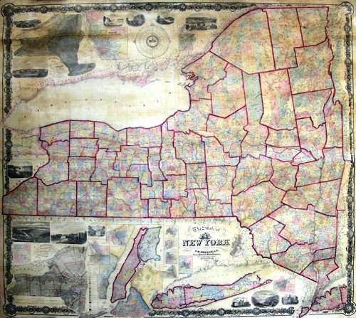 pearsallmap A map of New York State published by Robert Pearsall Smith of Philadelphia in 1860, purchased for $90 at a yard sale.