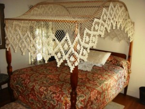 Canopy bed One of three period Connecticut cherrywood and pine four-post beds, from the Thoms family.