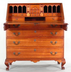 Chippendale desk This Chippendale maple slant-lid desk, probably New Hampshire, circa second half 18th century, will be among the items up for sale in an online auction hosted by Litchfield County Auctions on June 30-July 14, 2010.