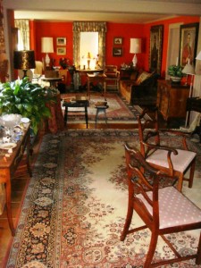 McBride living room The living room of the main house, belonging to Thomas McBride, is filled with fine antiques.