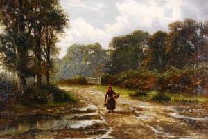 Passey painting An oil on canvas painting by Charles Henry Passey, titled “The Lane, Faldey, Surrey,” will be auctioned.
