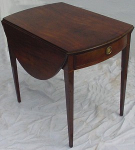 Pembroke This famous style table is called a “Pembroke” table even if we don’t know exactly for whom it was named.