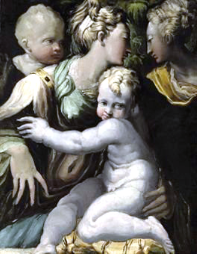 The Madonna and Child with the Infant Saint The Madonna and Child with the Infant Saint John the Baptist and Saint Catherine,” attributed to Girolamo Mirola (1530-1570), is expected to bring between $60,000-$80,000, in as sale of inventory from the Salander-O’Reilly Galleries in a June 9, 2010 sale pursuant to a Chapter 11 plan approved by the U.S. Bankruptcy Court.