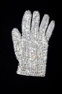 SPL80939_001 Michael Jackson’s Swarovski crystal-studded glove worn during his 1984 Victory tour sold for $190,000 to Wanda Kelley of Los Angeles.
