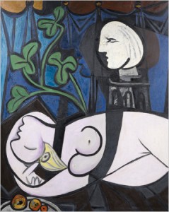 Nu au Plateau de Sculpteur (Nude, Green Leaves and Bust) Picasso's "Nu au Plateau de Sculpteur (Nude, Green Leaves and Bust)" sold for 106.5 million last May, the most ever paid for a Picasso.
