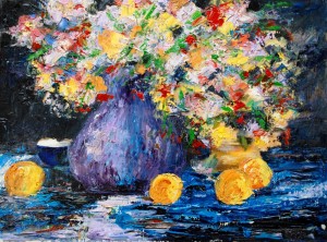 Still Life Savannah Original oil on canvas work by William (Vincent) Kirkpatrick, titled “Still Life Savannah.”