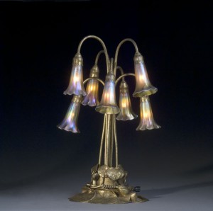 Tiffany Seven-Light Lily Lamp This Tiffany Seven-Light Lily Lamp with Gold Dore Base is one of the most innovative styles of the Tiffany lamps. Originally selling for $80 100 years ago, it sold for $21,850 (including the buyer’s premium) in October 2006.