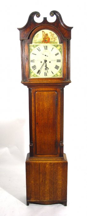 longcase Jennifer picked up this long case clock in Rhode Island. Her thoughts about the age of the clock were correct, but she was off about the origin. It’s not Early American but of Scotch manufacture.