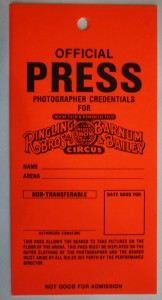 rbbb photographer In more recent years, newspaper photographers and television video crews were given passes like these to shoot photos and video on the arena floor. The round pass was a sticker.