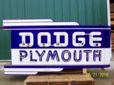 Dodge Plymouth sign