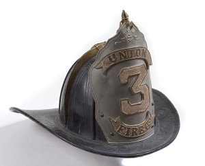 RARE LEATHER FIREMAN'S HELMET