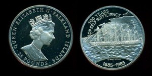 Falkland Islands 25-Pound Silver Coin