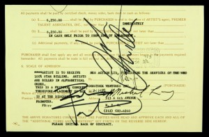 The Who Woodstock Contract