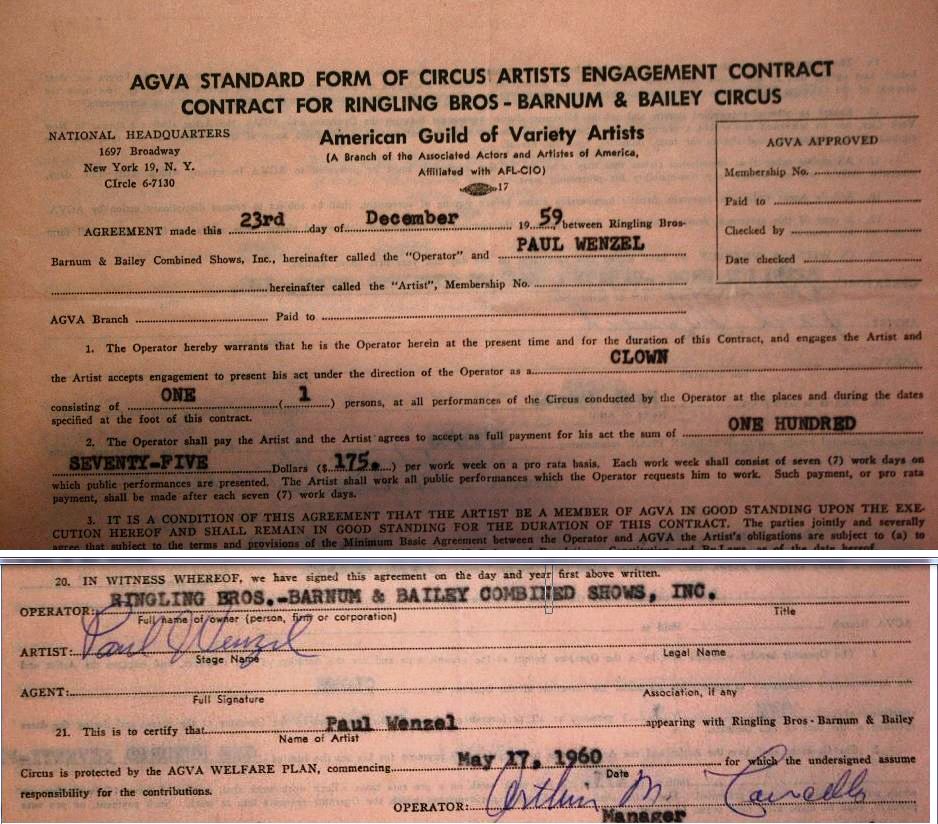 Ringling Contract