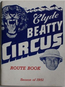 Clyde Beatty 1951 Route Book