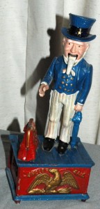 Cast Iron Uncle Sam Coin Bank