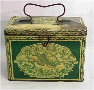 Green Turtle cigar tin