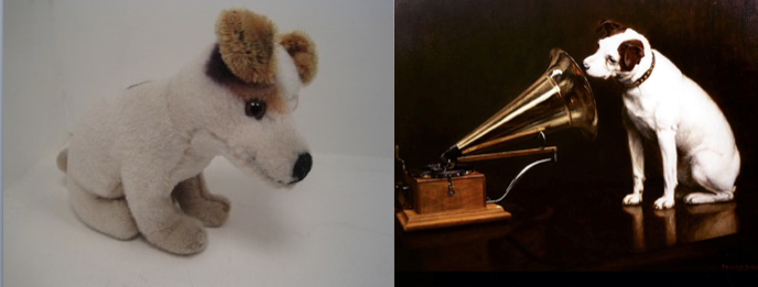 Steiff Fox and HMV