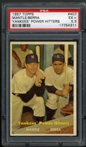 1957 Topps Yankee Power Hitters Baseball Card #407