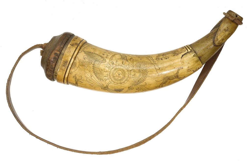 Tansel Carved Powder Horn