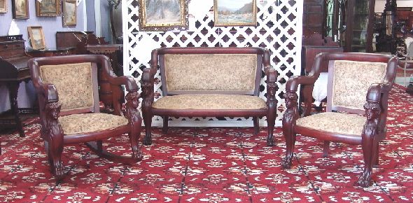 art nouveau parlor set
