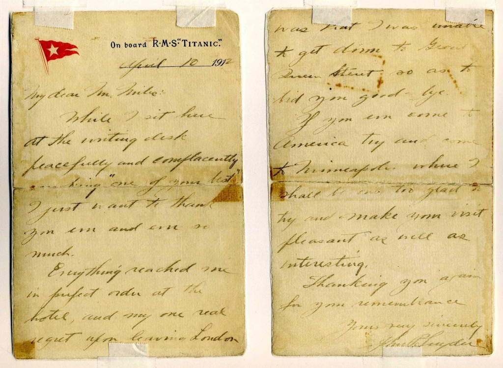 Titanic letter