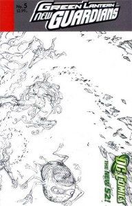 Green Lantern New Guardians #5 Incentive Tyler Kirkham Sketch Cover