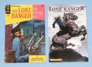 The Lone Ranger, No. 9, Gold Key Comics, January, 1968 & The Lone Ranger, No. 7, Dynamite Ent., 2007.