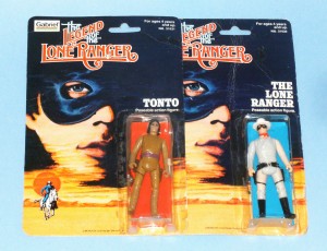 Tonto and Lone Ranger LEGEND OF THE LONE RANGER Action Figures, Gabriel, 1980.