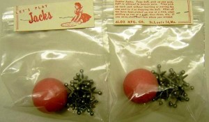 Alox Ball & Jacks set in original packaging, 1950s