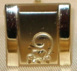 Gold cigarette case, circa 1940s