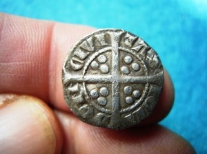 SILVER HAMMERED EDWARD PENNY reverse