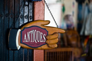 antiques sign