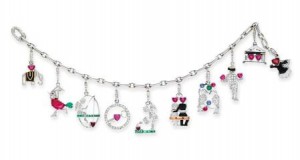 Art Deco Diamond and Multi-Gem Charm Bracelet