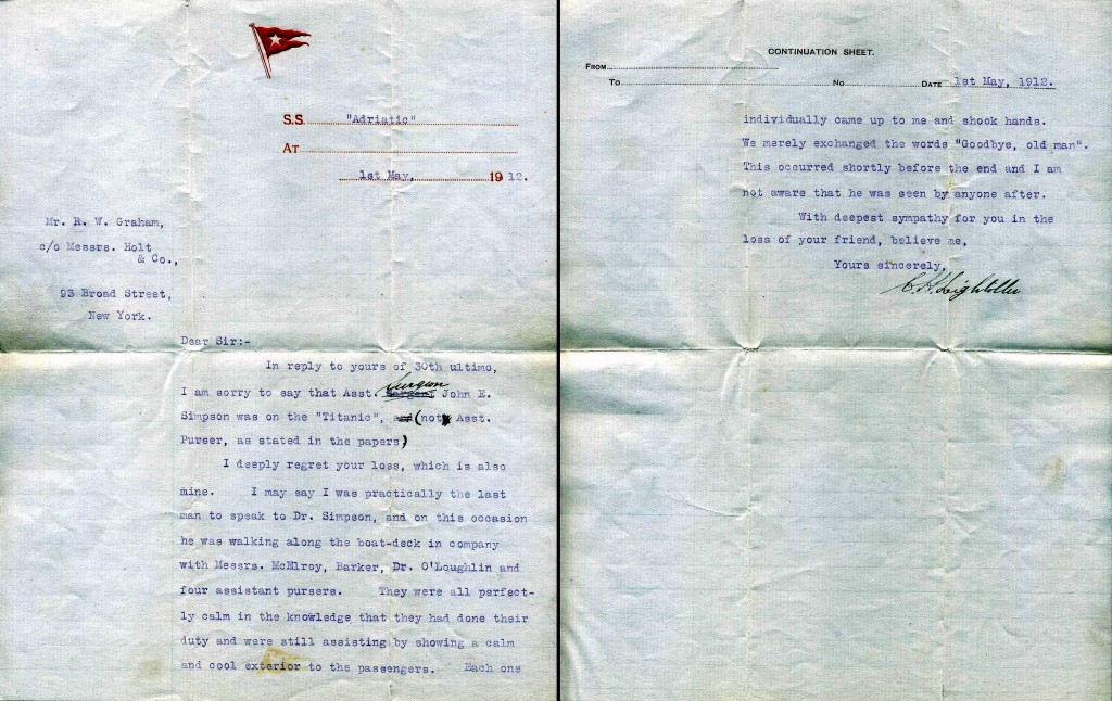 Lightoller letter