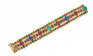 Ruby, Sapphire, Emerald and Gold Bracelet,