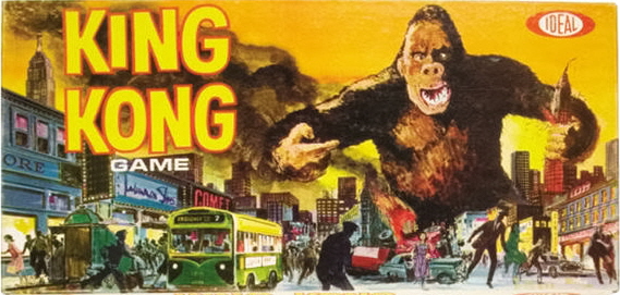 This King Kong board game was manufactured by the Ideal Toy Corporation in 1963. Mint specimens can fetch more than $300 nowada