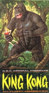 This King Kong plastic model kit was released by Aurora Plastics Corp. in 1964. Loose, built up models can be found for a few d