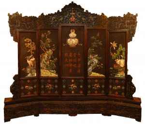 Zitan throne screen