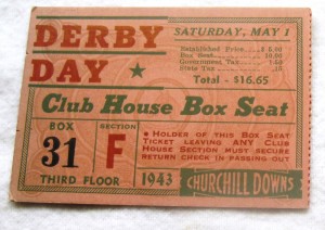 1943 Unused Ticket