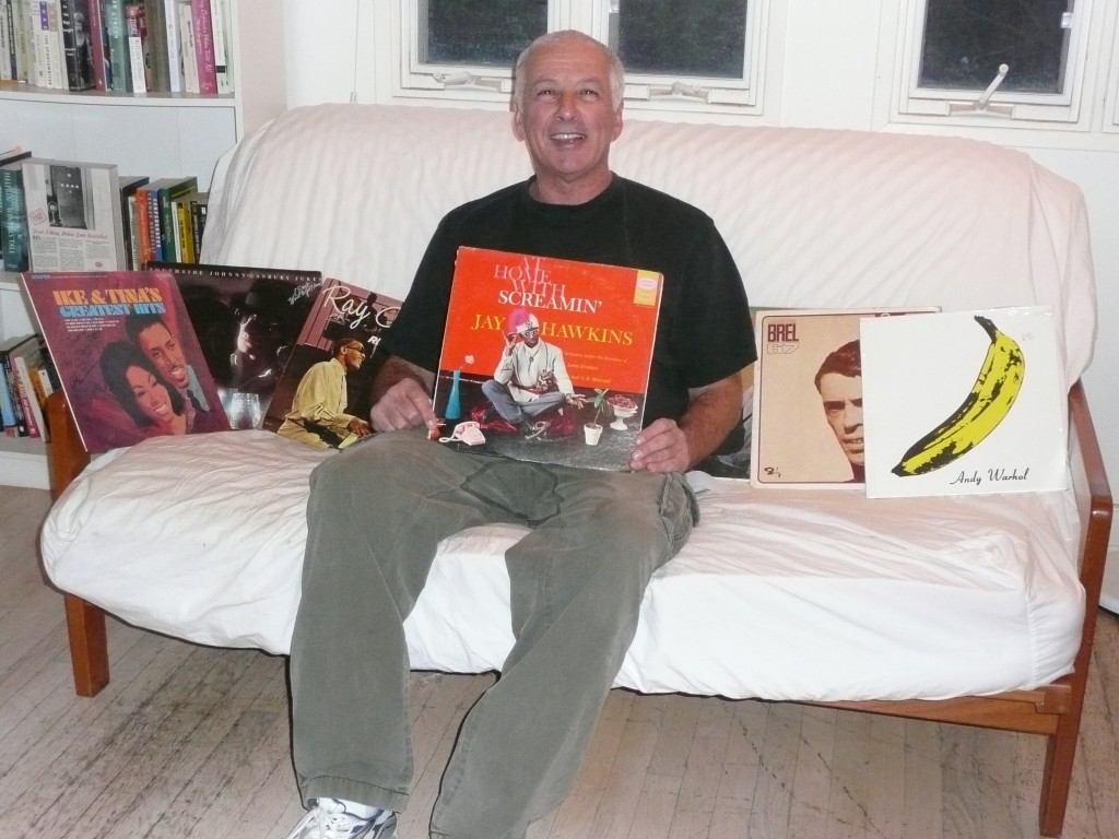 Alan with LPs