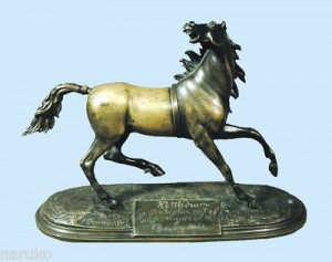 Original Art- Bronze Sculpture of 1861 Derby Winner Kettle Drum