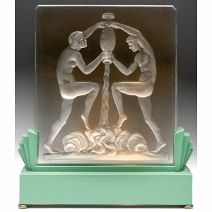 STEUBEN CARDER LIGHTED SCULPTURE