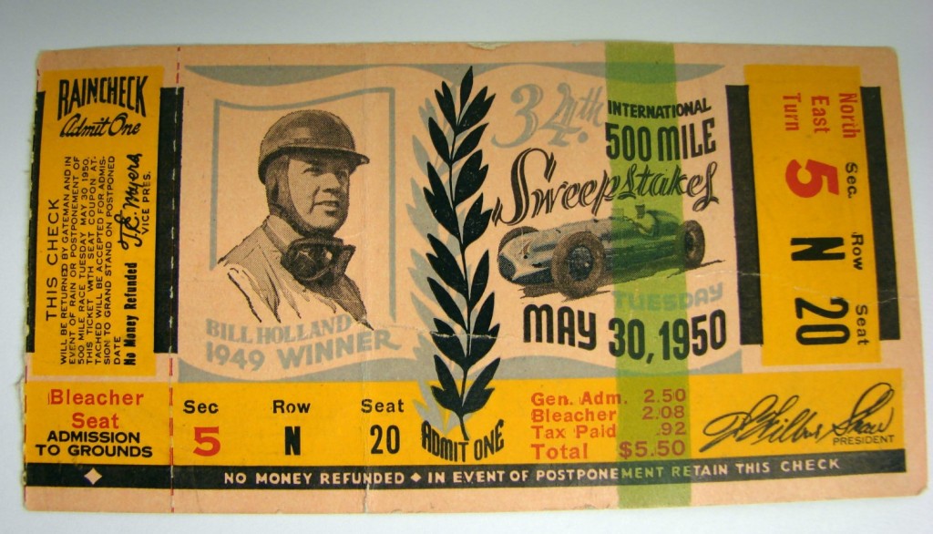 1950 Full Race Ticket