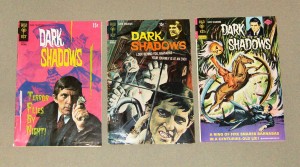 Various Dark Shadows comic books released by Gold Key. From L-R, No. 7. November 1970; No. 11. November 1971; and No. 35, Febru